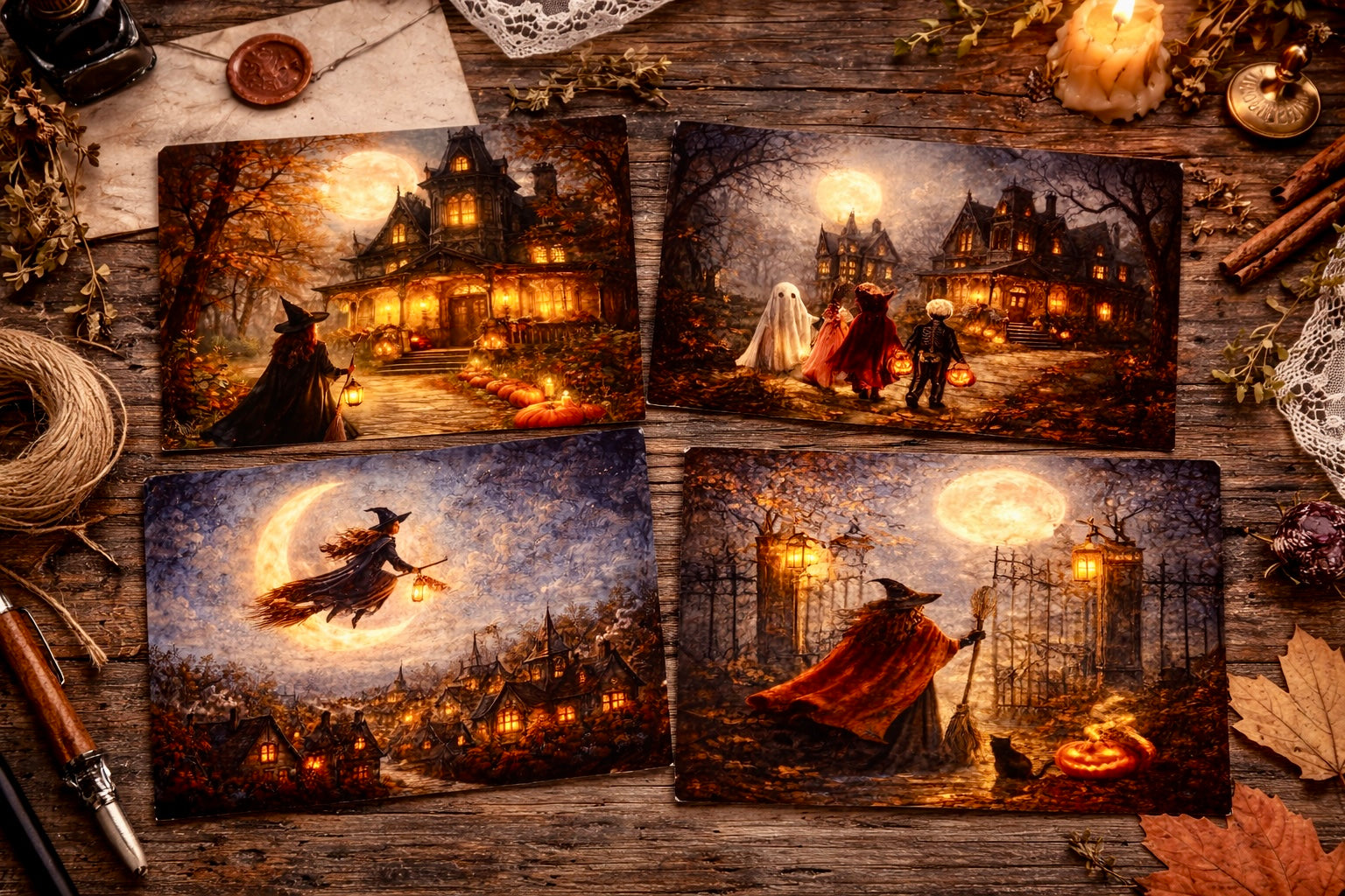 Witchy Printable Instant Downloads - Postcards, Journal Pages, Recipe Cards, Calendar and more