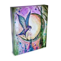 Night Key - Owl Witch Moon Key Forest Pines Mystical - Giclée Gallery Wrapped Canvas - Terri Ann Foss