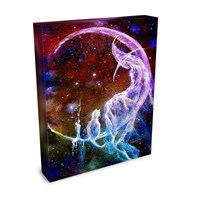 Ethereal Realm - Witch Cat Celestial Ghostly Spirt Moon - Giclée Gallery Wrapped Canvas - Terri Ann Foss
