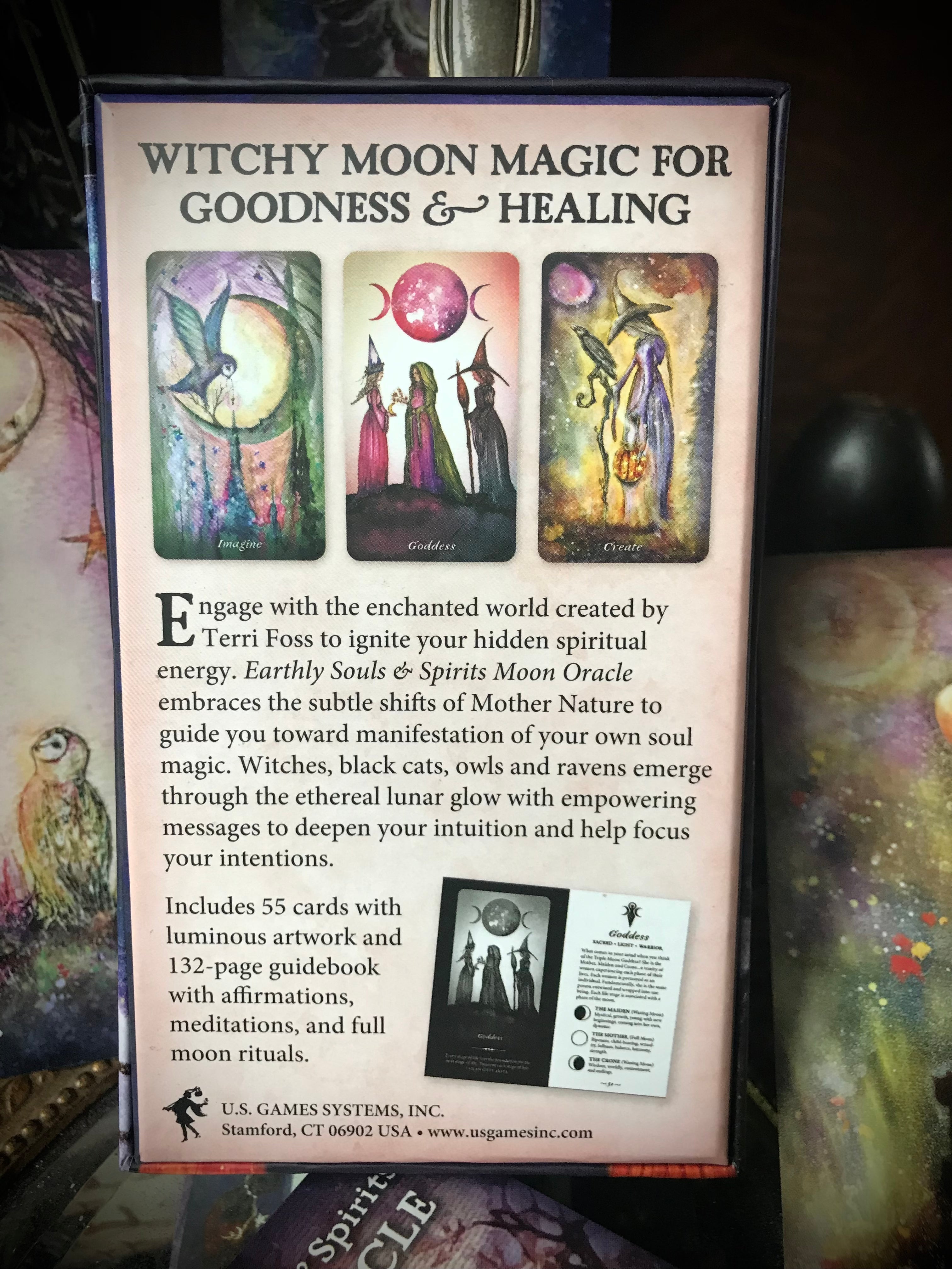 Earthly Souls and Spirits Moon Oracle Deck - Guide Booklet Published - US Games Systems - Terri Ann Foss