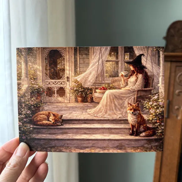 Dusk Companions – Witch Owl Moon - Signed Art Print - Terri Ann Foss
